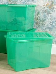 Wham Tint Leprechaun Green Set of 3 Crystal 80L Box & Lid - Image 1 of 6