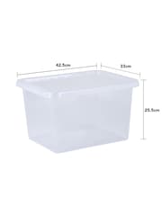 Wham Clear Set of 5 Crystal 25L Box & Lid - Image 5 of 5