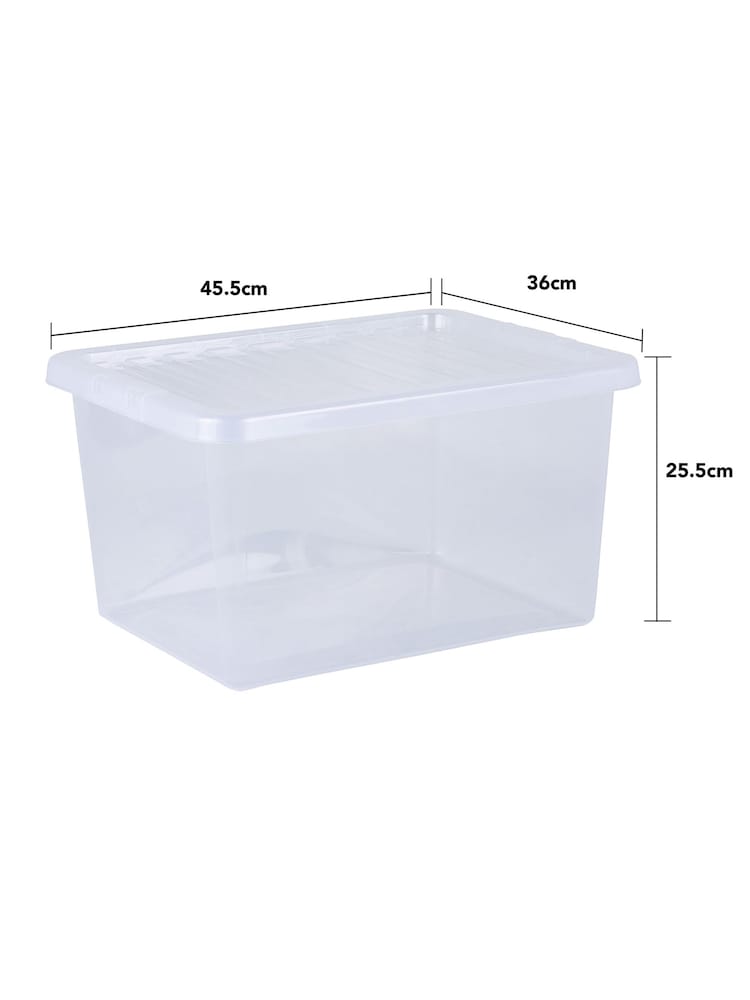 Wham Clear Set of 5 Crystal 31L Box & Lid - Image 5 of 5