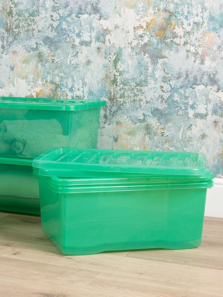 Wham Tint Leprechaun Green Set of 4 Crystal 45L Box & Lid - Image 1 of 5