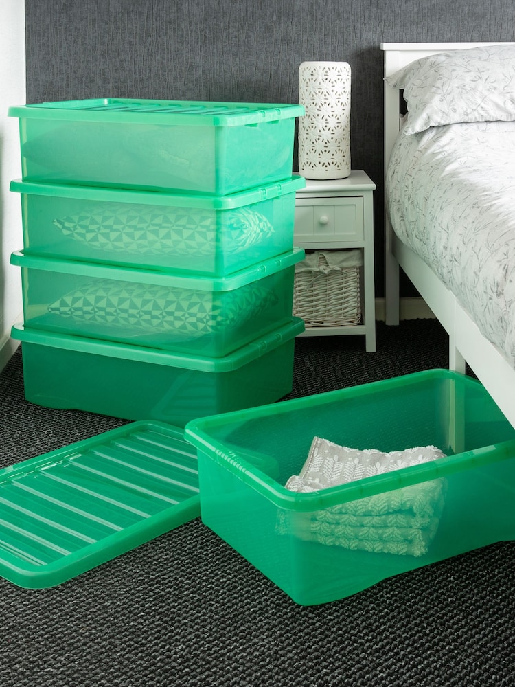 Wham Tint Leprechaun Green Set of 5 Crystal 32L Box & Lid - Image 1 of 5