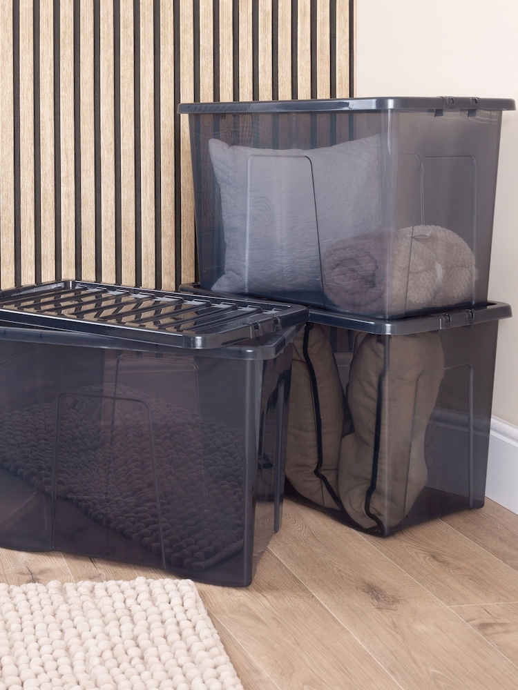 Wham Tint Smoke Set of 3 Crystal 80L Box & Lid - Image 1 of 6