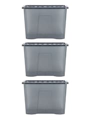 Wham Tint Smoke Set of 3 Crystal 80L Box & Lid - Image 5 of 6