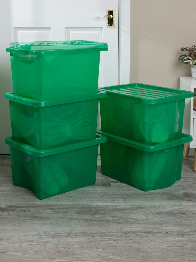 Wham Tint Leprechaun Green Set of 5 Crystal 28L Box & Lid - Image 1 of 5