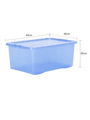Wham Tint Blue Set of 4 Crystal Sparkle 45L Box & Lid - Image 6 of 6
