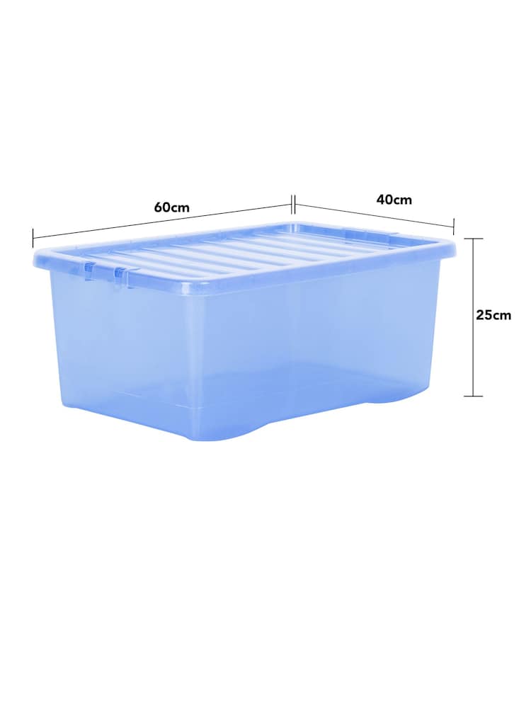 Wham Tint Blue Set of 4 Crystal Sparkle 45L Box & Lid - Image 6 of 6