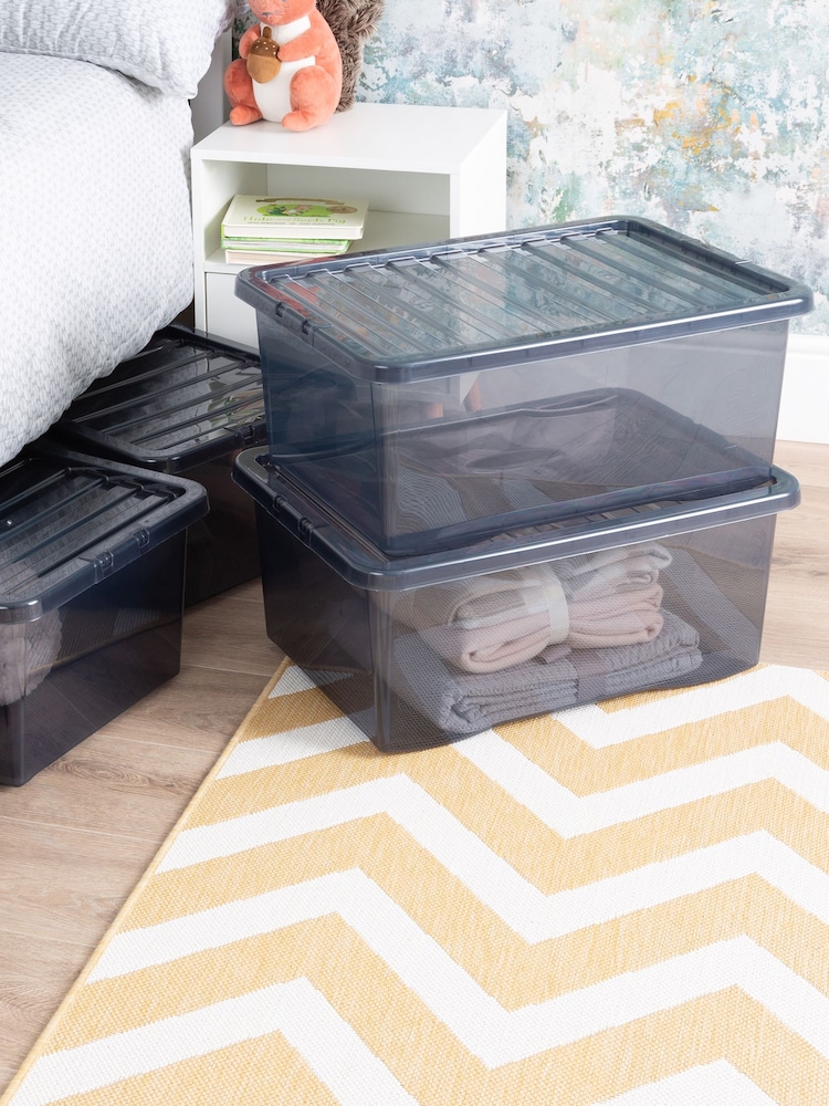 Wham Tint Smoke Set of 4 Crystal 45L Box & Lid - Image 2 of 6