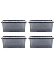 Wham Tint Smoke Set of 4 Crystal 45L Box & Lid - Image 5 of 6