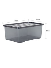 Wham Tint Smoke Set of 4 Crystal 45L Box & Lid - Image 6 of 6