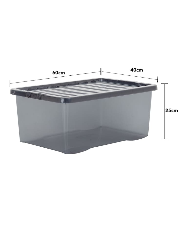 Wham Tint Smoke Set of 4 Crystal 45L Box & Lid - Image 6 of 6