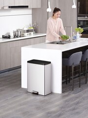 EKO Stainless Steel Essential Recycler Bin 20+20L - Image 1 of 4