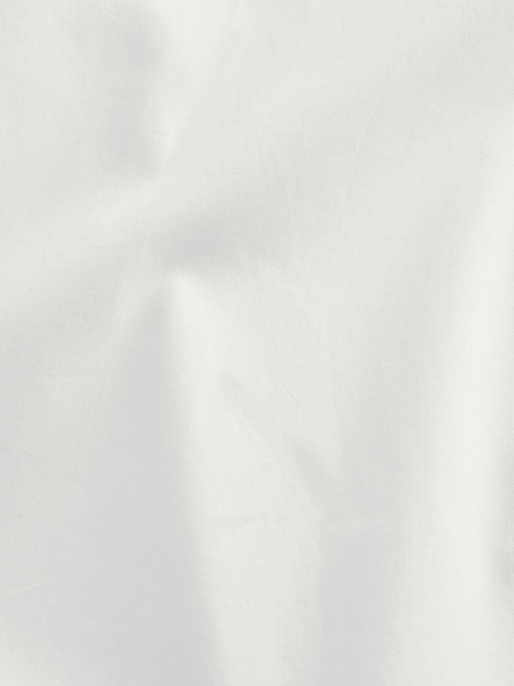 White Relaxed Boyfriend Fit 100% Cotton Button Down Shirt - Image 6 of 7