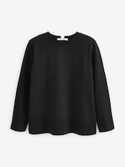 Black Long Sleeve Heavyweight Crew Neck T-Shirt - Image 5 of 5