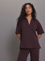 Burgundy Red Jersey Polo Shirt - Image 1 of 8