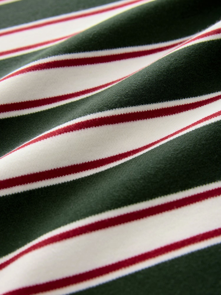 Rot/Grün - Langärmliges T-Shirt mit Streifen aus 100 % Baumwolle - Bild 8 von 8 Rot/Grün - Langärmliges T-Shirt mit Streifen aus 100 % Baumwolle - Bild 8 von 8