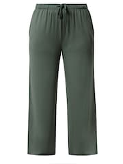 Yours Curve Green Soft Touch Wide Leg Trousers - Image 5 of 5
