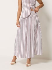 PixieGirl Petite Red Striped Maxi Skirt - Image 2 of 5