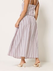 PixieGirl Petite Red Striped Maxi Skirt - Image 3 of 5