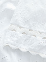 Blanco - Broderie Boho Short Sleeve Ric Rac Top - Imagen 8 de 8