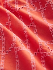 Naranja con puntadas de contraste - Broderie Boho Short Sleeve Ric Rac Top - Imagen 7 de 7