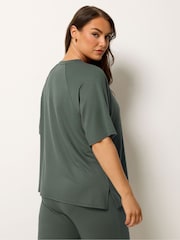 Yours Curve Green Soft Touch T-Shirt - Image 3 of 5