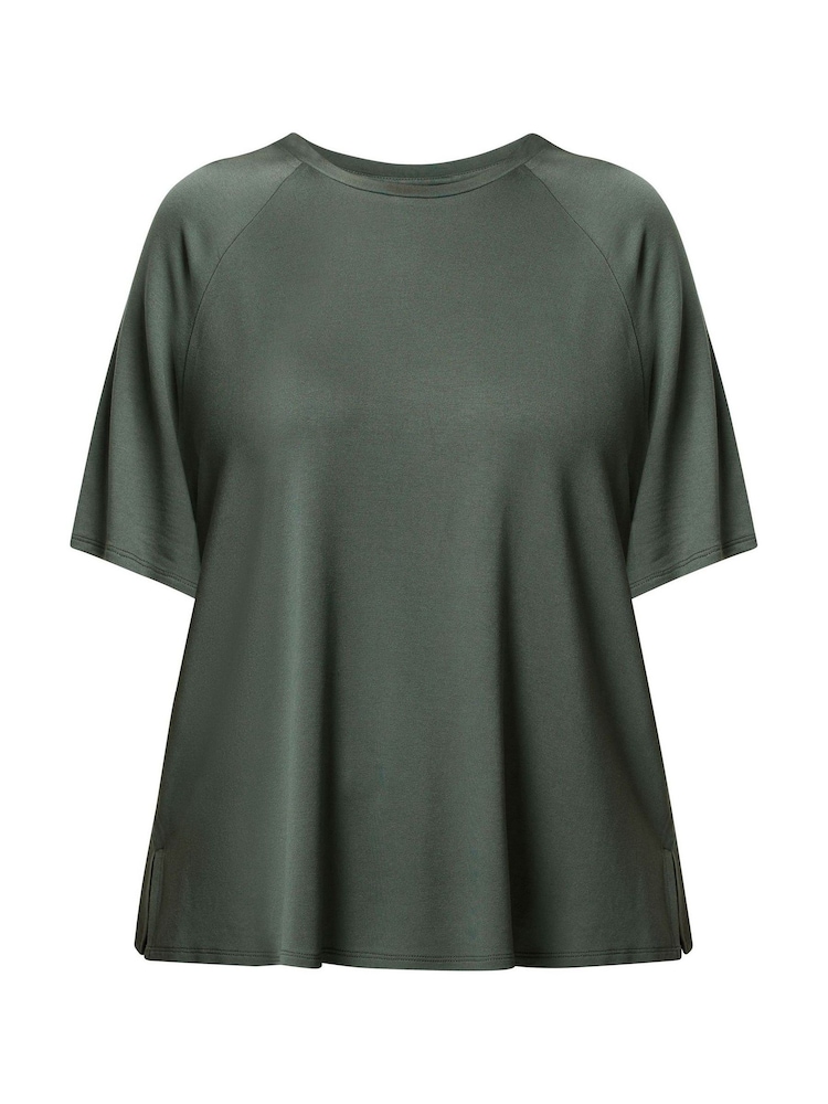 Yours Curve Green Soft Touch T-Shirt - Image 5 of 5 Yours Curve Green Soft Touch T-Shirt - Image 5 of 5