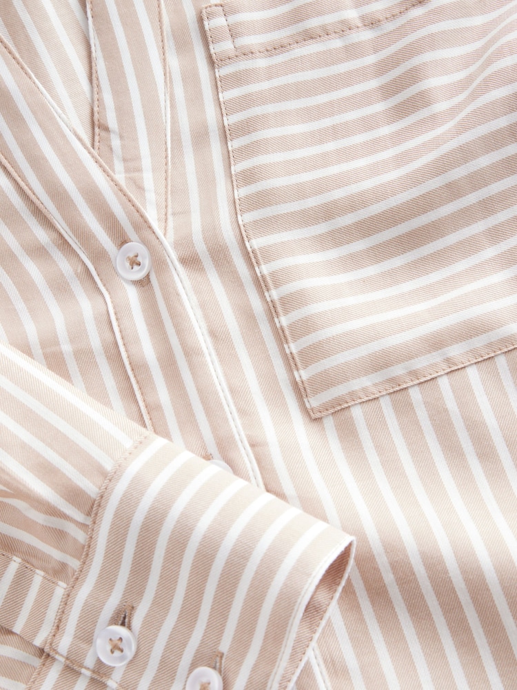 Neutral Stripe Soft Relaxed Long Sleeve Shirt - Image 6 of 7