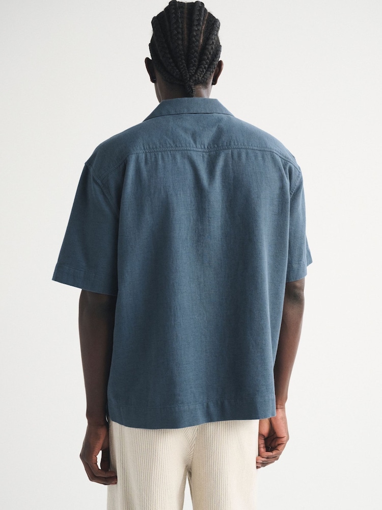 Abercrombie & Fitch Blue Boxy Short Sleeve Shirt - Image 2 of 5