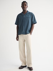 Abercrombie & Fitch Blue Boxy Short Sleeve Shirt - Image 3 of 5
