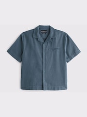 Abercrombie & Fitch Blue Boxy Short Sleeve Shirt - Image 5 of 5