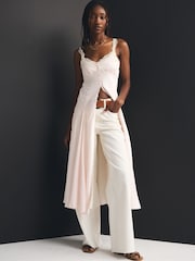 Roz - Abercrombie & Fitch Button Through Midi Slip Dress - Imaginea 1 din 7