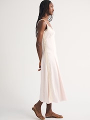 Roz - Abercrombie & Fitch Button Through Midi Slip Dress - Imaginea 2 din 7