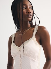 Roz - Abercrombie & Fitch Button Through Midi Slip Dress - Imaginea 3 din 7