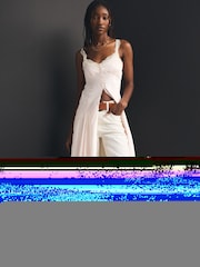 Roz - Abercrombie & Fitch Button Through Midi Slip Dress - Imaginea 5 din 7