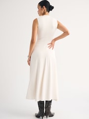 Abercrombie & Fitch Cream Knit Mock Neck Maxi Dress - Image 3 of 5