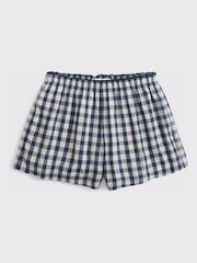 Abercrombie & Fitch Blue Seersucker Check Pull On Shorts - Image 6 of 6