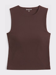 Abercrombie & Fitch Brown Double Layer T-Shirt - Image 6 of 6