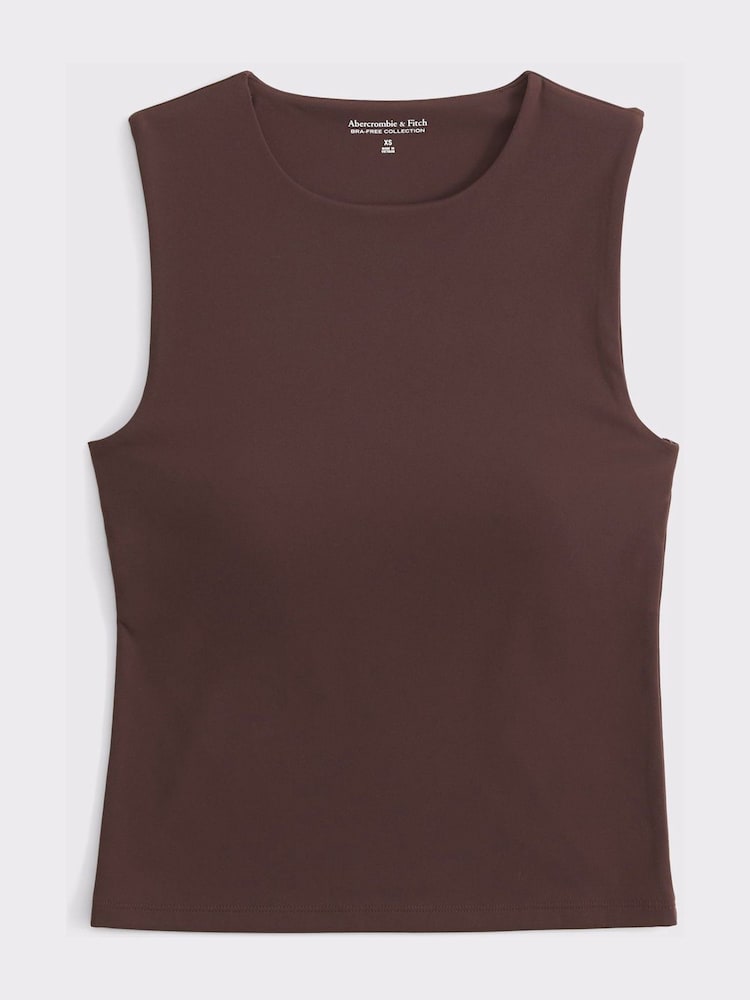 Abercrombie & Fitch Brown Double Layer T-Shirt - Image 6 of 6