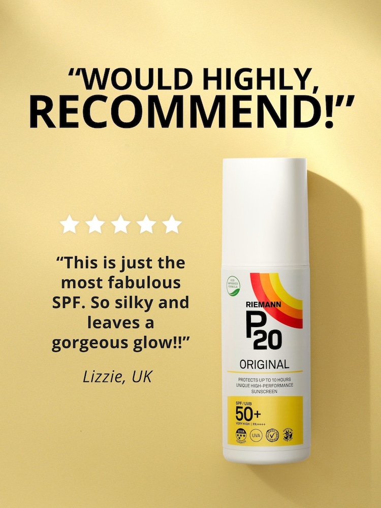 P20 Original SPF 50+ Oil Spray Suncream 200ml - Image 5 of 5