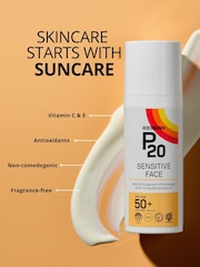 P20 Sensitive SPF 50+ Suncream for Face - Image 4 of 5