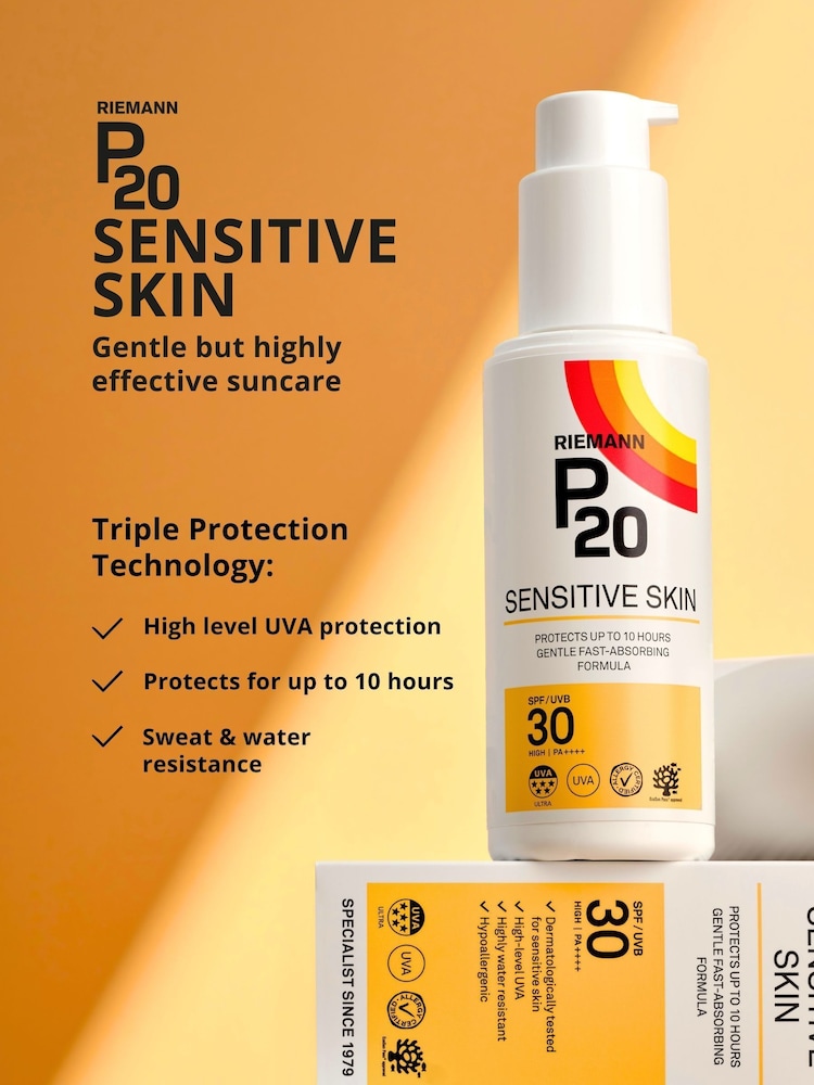 P20 Sensitive Skin SPF 30 Sun Cream 100ml - Image 2 of 5