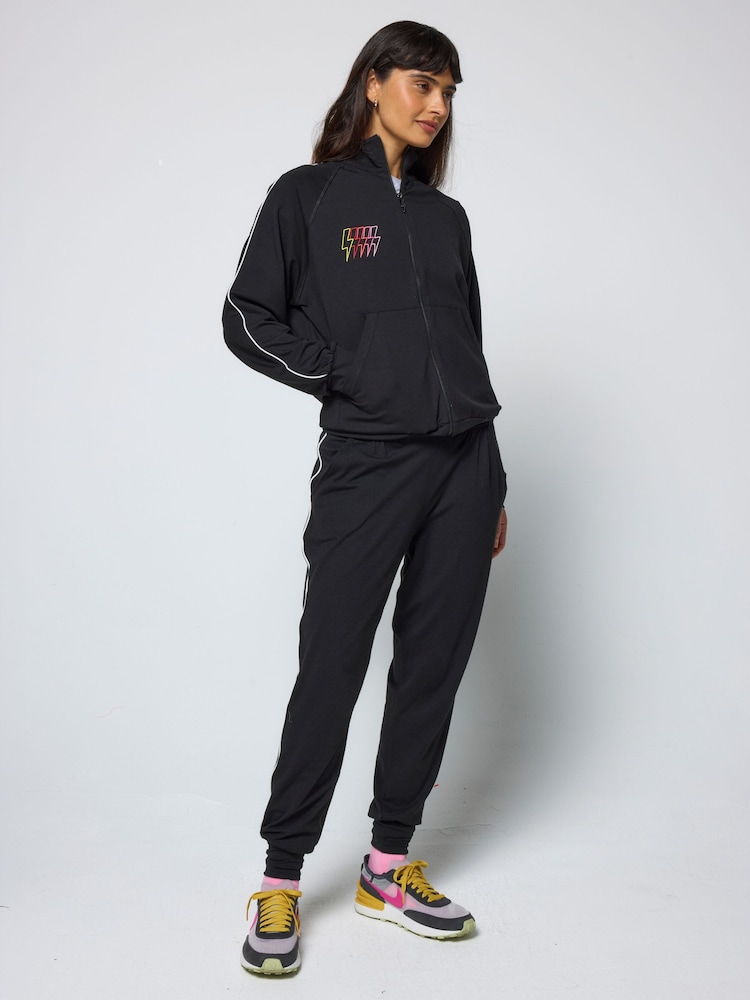 SCAMP & DUDE Black Zip Through Multi Bolt Funnel Neck Sweat Top - Image 5 of 5 SCAMP & DUDE Black Zip Through Multi Bolt Funnel Neck Sweat Top - Image 5 of 5