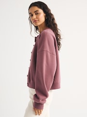 Abercrombie & Fitch Logo Jersey Button Through Cardigan - 5суретінің 4 суреті