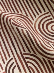 Brun/Crème - Pantalons imprimés en lyocell élastiqué à dos - Image 8 de 8