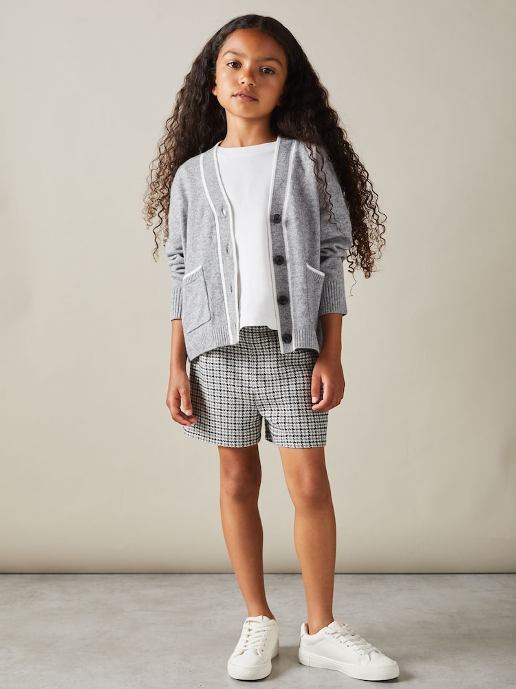 Reiss Grey Juni 13-14 yrs Relaxed Wool-Cashmere Cardigan - Image 2 of 4