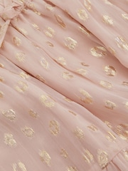 Reiss Ellen Metallic Print Flounced Hem Skirt - Image 4 of 4