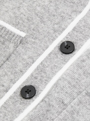 Reiss Grey Juni 4-9 yrs Relaxed Wool-Cashmere Cardigan - Image 4 of 4