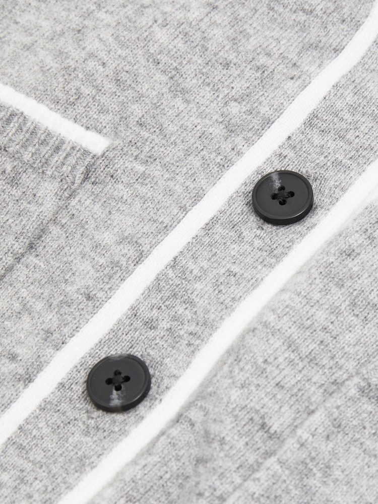 Reiss Grey Juni 4-9 yrs Relaxed Wool-Cashmere Cardigan - Image 4 of 4