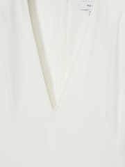 Reiss White Hattie Plunge-Neck Crepe Maxi Dress - Image 6 of 6