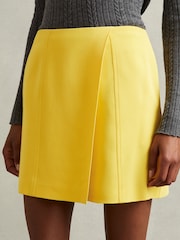 Reiss Yellow Cleo Cross-Over Mini Skirt - Image 3 of 6
